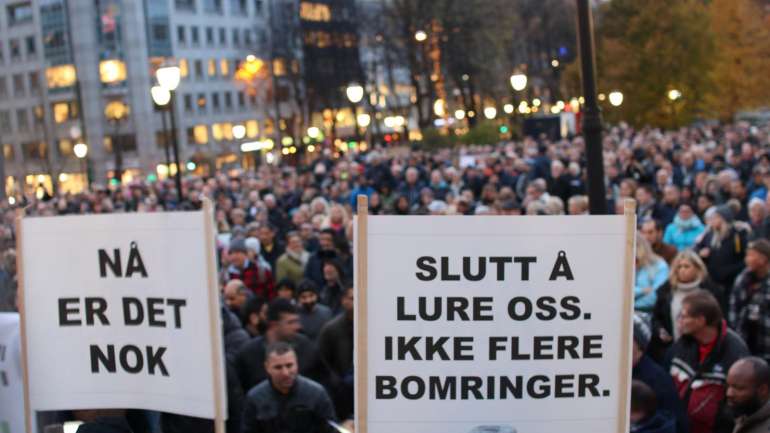 bomring protest oslo